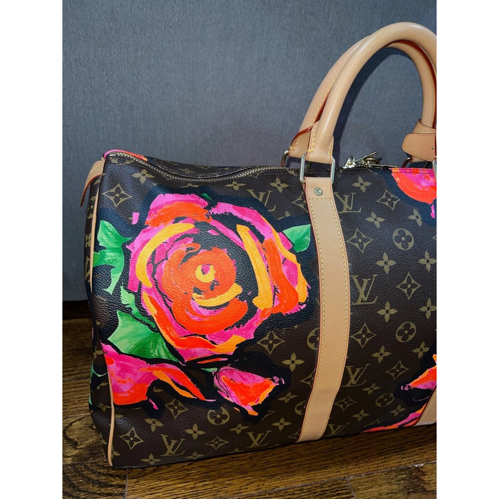 Louis Vuitton Keepall 50 Stephen Sprouse Roses Monogram Logo Monogram Travel Bag - Picture 4 of 12